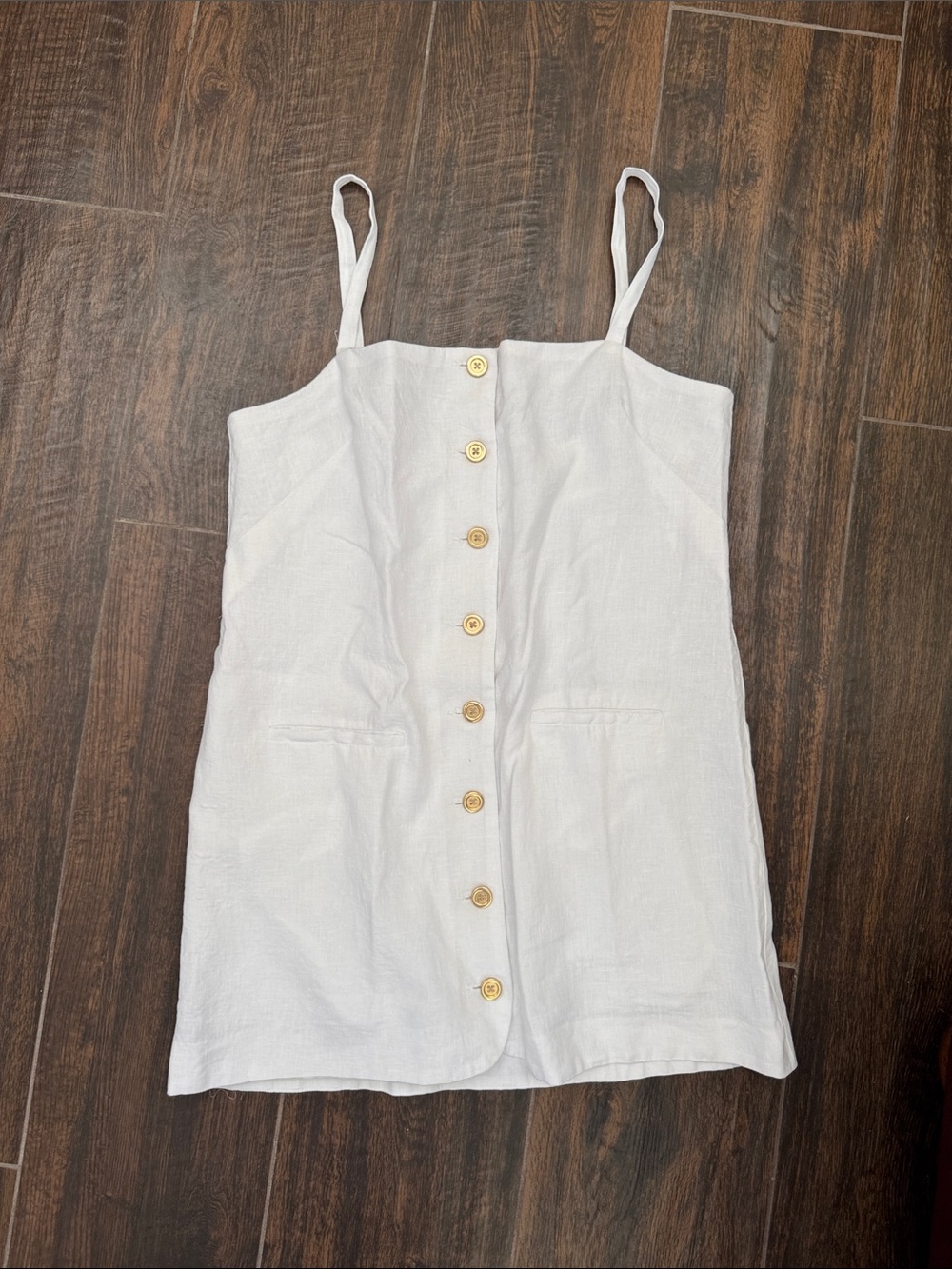 ✨ J.Crew Claudia Mini Linen Dress Romper White - NWOT Size L